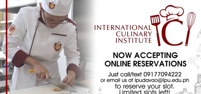LPU Davao International Culinary Institute Online Reservation