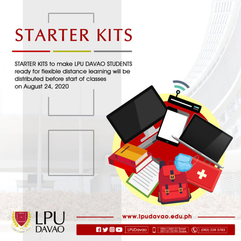 LPU Davao offers Starter Kits this A.Y. 2020-2021 for Flexible Learning