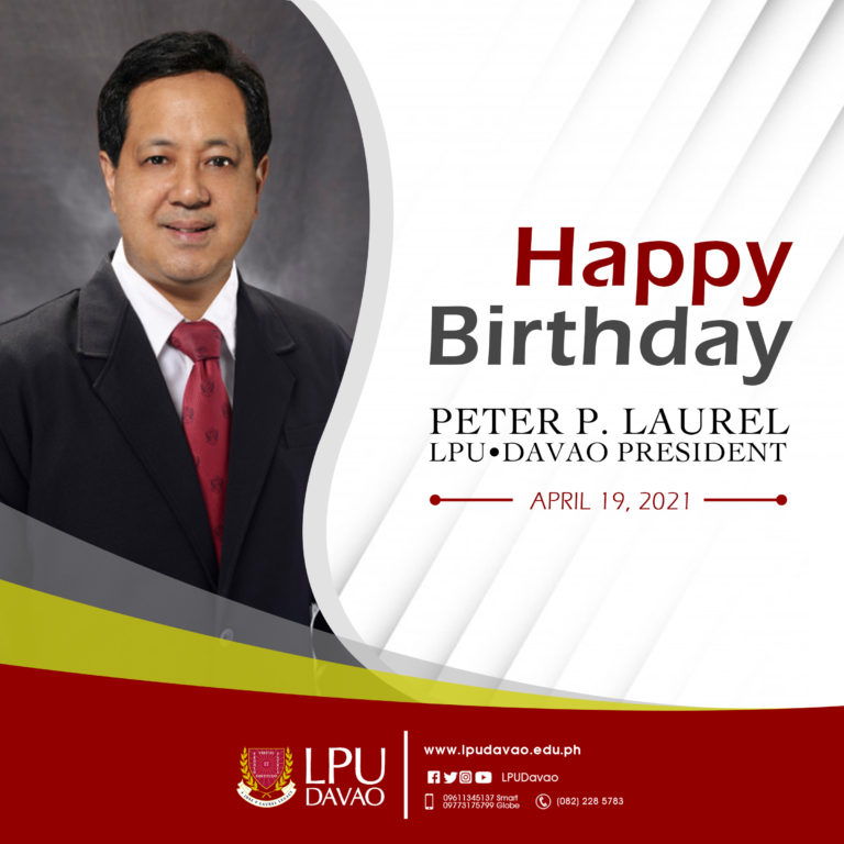 Happy Birthday, Dr. Peter P. Laurel!