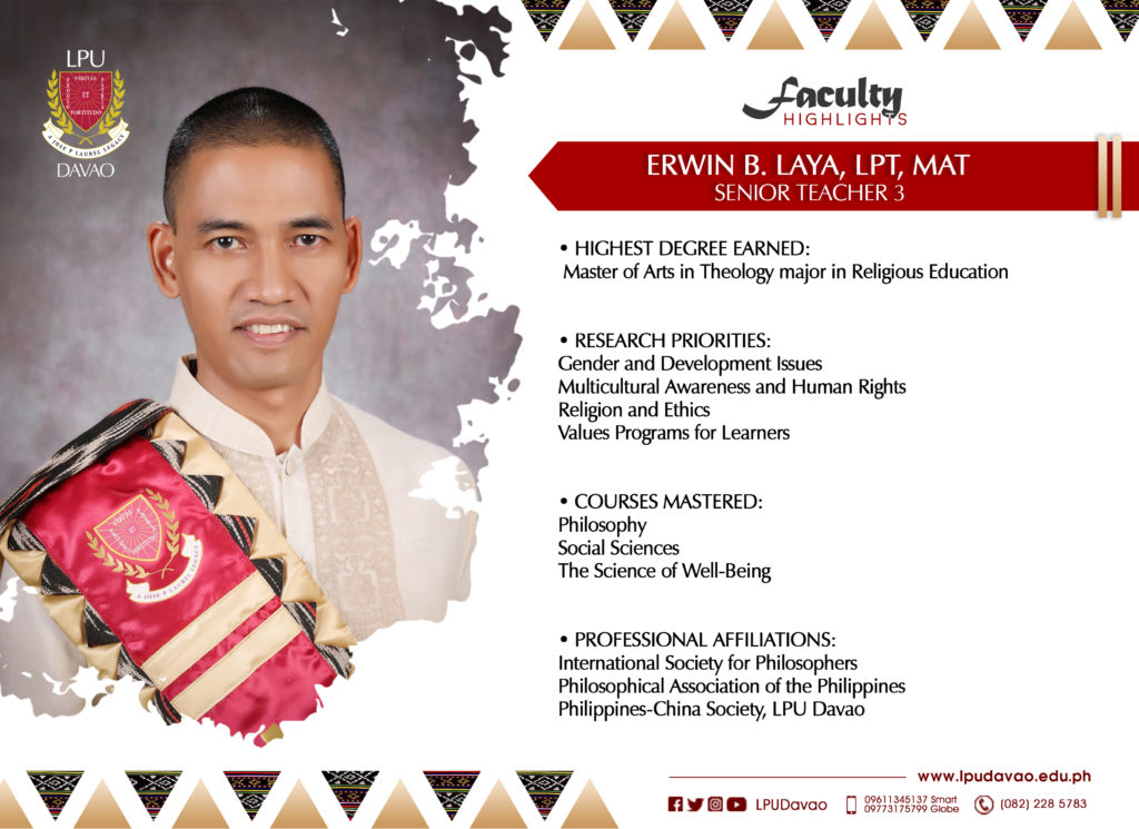 JUNIOR COLLEGE (SHS) FACULTY - LPU Davao